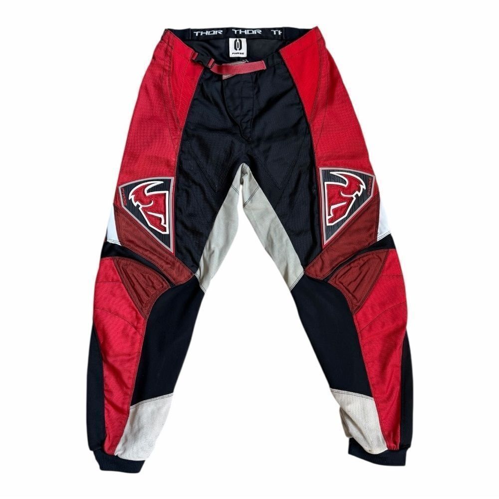 Thor Phase Red Black Gray Black Motocross Riding Pants 32 USA